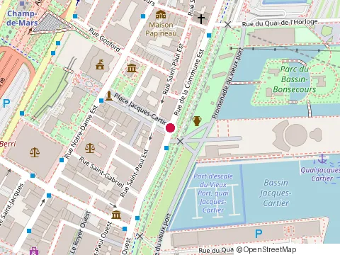 Location of Seafarers Centre at 201 de la Commune Street W, Montréal