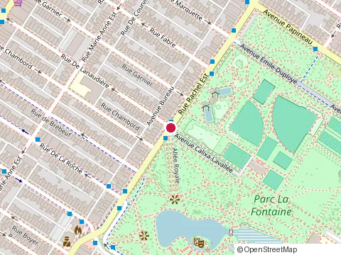 Location of Service de Laboratoire at 1329 Rue Rachel E, Montréal