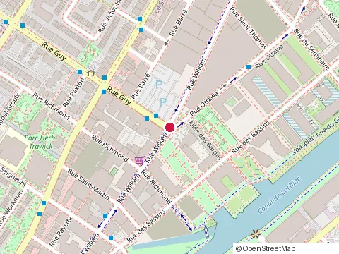 Location of Simply Fit Canada Inc. at 1368 Rue William, Montréal