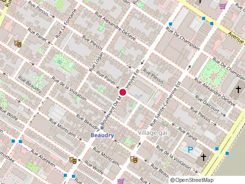 Location of Spa Isis at 1316  boulevard de Maisonneuve E, Montréal