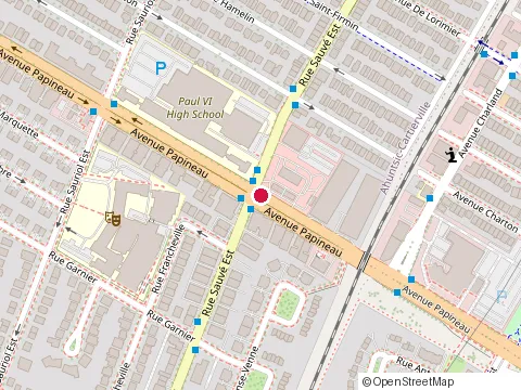 Location of St Michel College at 1900 Rue Sauvé E, Montréal