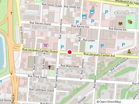 Location of St-Alphonse Ecole at 36 Rue Jacques-Cartier E, Chicoutimi
