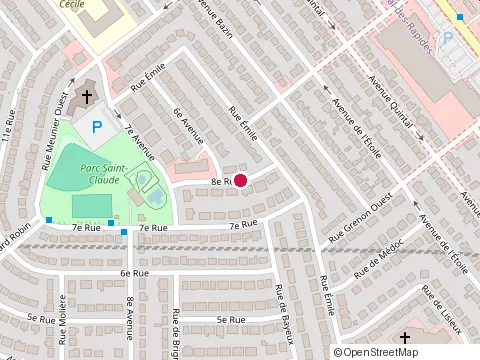 Location of St-Claude at 69 8E St, Laval