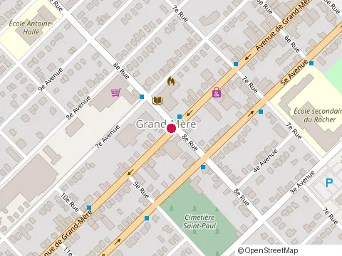 Location of Subway at 801 avenue de Grand-Mère, Grand-Mère