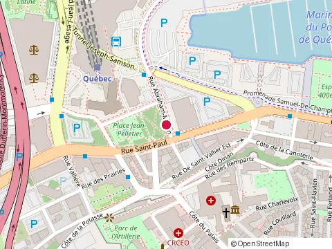 Location of Subway at 320 Abraham Martin St, Québec