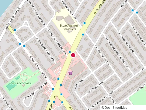 Location of Subway at Leger Blvd. Local 5872, Montreal-Nord