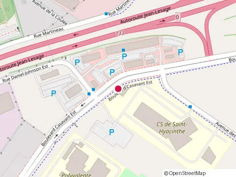 Location of Subway at 1430 Casavant Blvd E, Saint-Hyacinthe