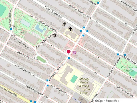 Location of Subway at 6295 avenue Somerled, Montral