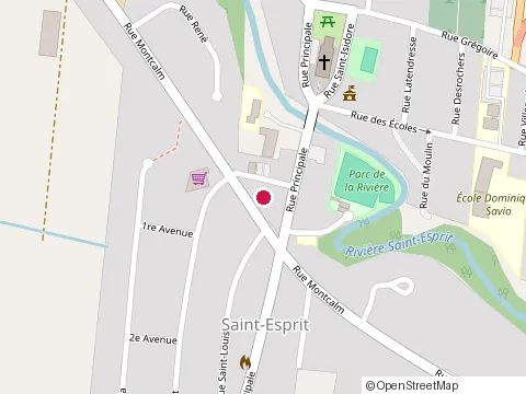 Location of Subway at 132 Rue St-Isidore, Saint-Esprit