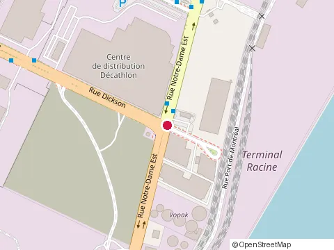 Location of Surfacex Rive-Sud-Est at 405 Rue Dickson, Montréal