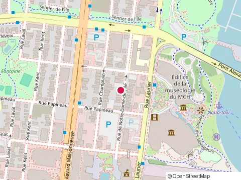 Location of Tartuffe at 133 Rue Notre-Dame, Hull