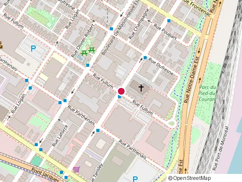 Location of The Comedy Nest at Rue Sainte-Catherine Ouest Pepsi Forum 2313, Montréal