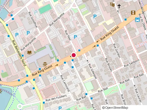 Location of The King Hall at 286 Rue King Ouest, Sherbrooke