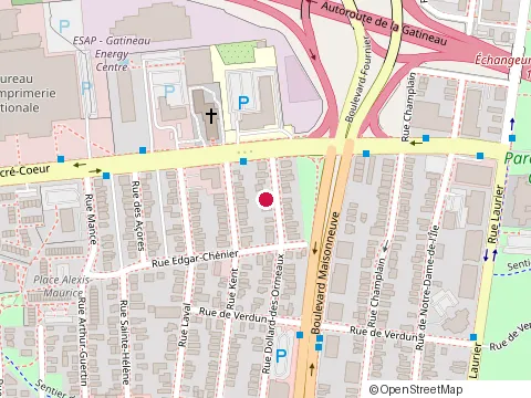 Location of The Viu at 185 Rue Laurier, Gatineau