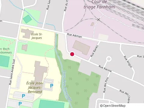 Location of Tinktube at 33 Rue Racine, Farnham
