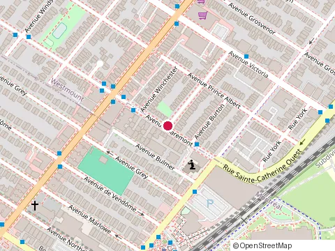 Location of Toucheh Restaurant at 351 Prince Albert Ave, Westmount