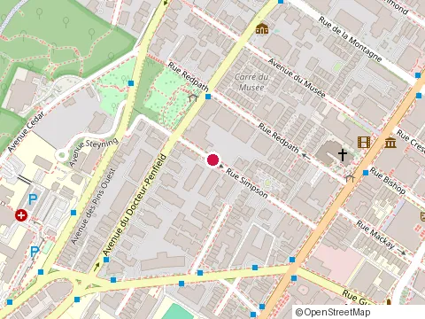 Location of Trafalgar School For Girls at 3495 Rue Simpson, Montréal