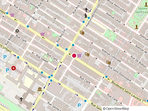 Location of Trh Bar at 3699 Saint-Laurent Blvd, Montréal