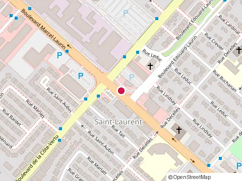Location of Ultrawash at 975 boulevard Marcel-Laurin, Montréal