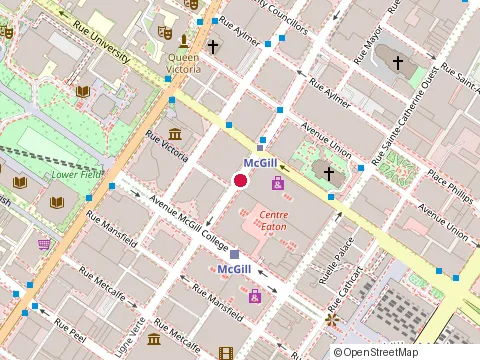 Location of Valentine Montreal at 800 boulevard de Maisonneuve E, Montréal