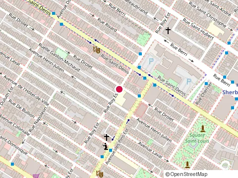 Location of Vents du Sud at 323 Rue Roy E, Montréal