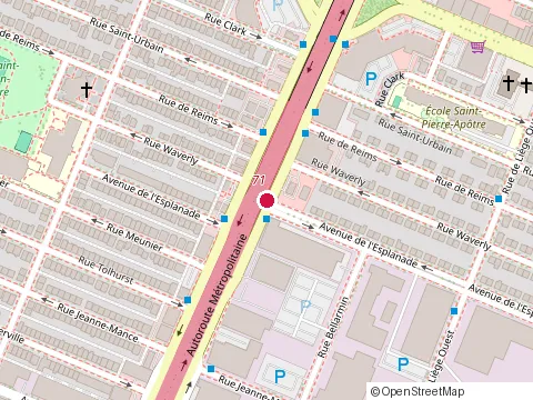 Location of Vinac Construction at 8670 Avenue de l'Esplanade, Montréal