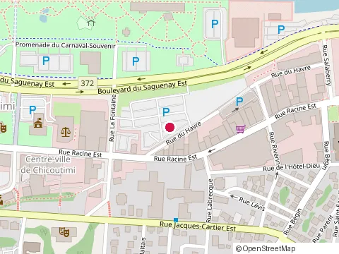 Location of Vitrerie Chicoutimi Ltee at 350 Rue du Havre, Chicoutimi
