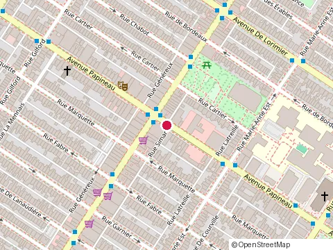 Location of Vitrerie Papineau Multicolor at 4440 Papineau Av, Montréal