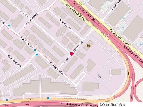Location of Woodworks at 2640 Rue Diab, Saint-Laurent
