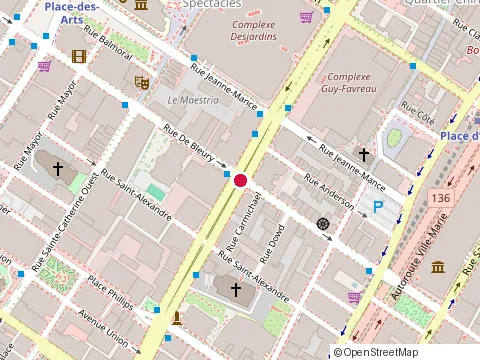Location of Yu Hang at 400 boulevard Rene-Levesque O, Montréal