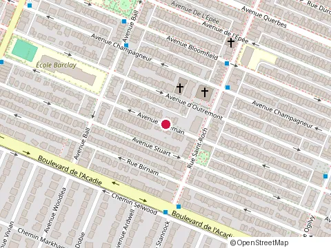Location of Anca Olariu at 7740 avenue Wiseman, Montréal