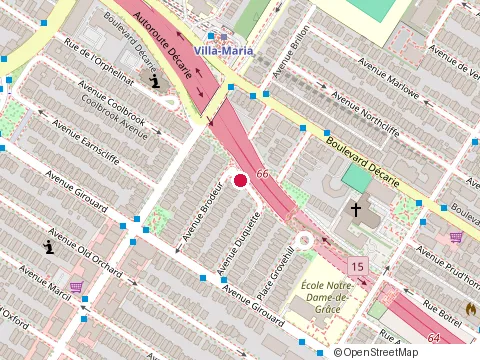 Location of Andree Lajoie at 5450 avenue Brodeur, Montréal