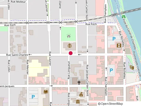Location of Association des Avocats at 109 Rue Saint-Charles, Saint-Jean-sur-Richelieu