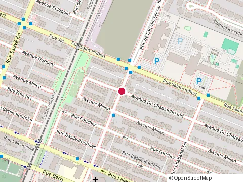 Location of Assurances Baron Crepeau-Assoc at 9420 avenue de Chateaubriand, Montréal