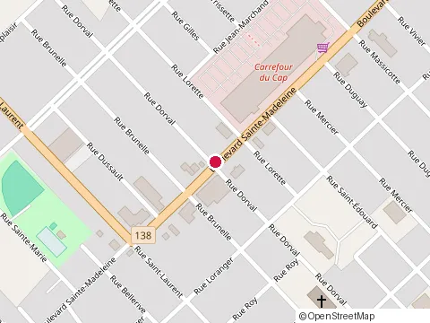 Location of Bar Brassette Madelon at 120 boulevard Ste-Madeleine, Cap-de-la-Madeleine