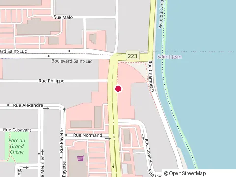 Location of Burger King at 1085 boulevard du Seminaire N, Saint-Jean-sur-Richelieu
