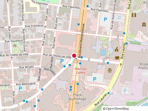 Location of Cafe Supreme at 105 Rue de l'Hotel-de-Ville, Hull
