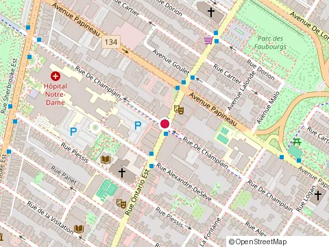 Location of Centre de Rhumatologie at 1551 Rue Ontario E, Montréal