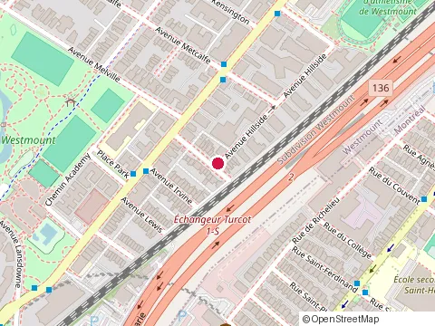 Location of Centre Medical Hillside Naomi Stein at 65 avenue Hillside, Westmount