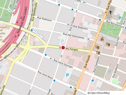 Location of Centre Professional-Psychlgcl at 574 Rue des Forges, Trois-Rivières