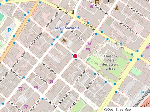 Location of Chez Flamingo at 1809 Rue Sainte-Catherine O, Montréal