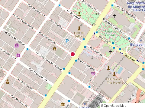 Location of Clement Davignon at 410-1180 Rue Drummond, Montréal
