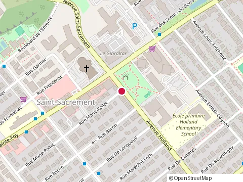 Location of Clinique Jean-Guy Binet at 814 avenue Holland, Québec