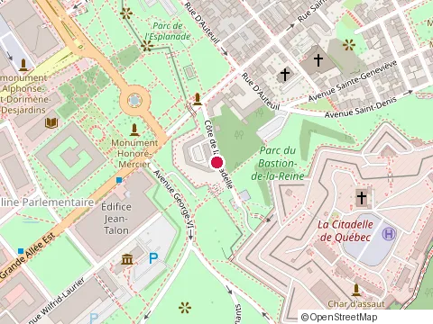 Location of Club Patenaude at Cote de la Citadelle, Québec