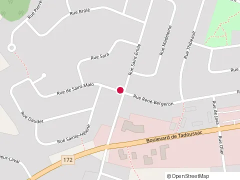 Location of Constructions Constant Larouch at 307 Rue Saint-Emile, Chicoutimi