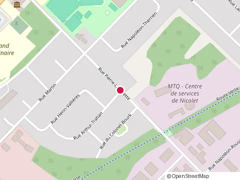 Location of Contraction Leon Beliveau at 542 Rue Pierre-Laviolette, Nicolet