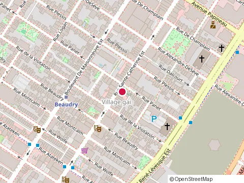 Location of Cuisine Bangkok at 1327 Rue Sainte-Catherine E, Montréal