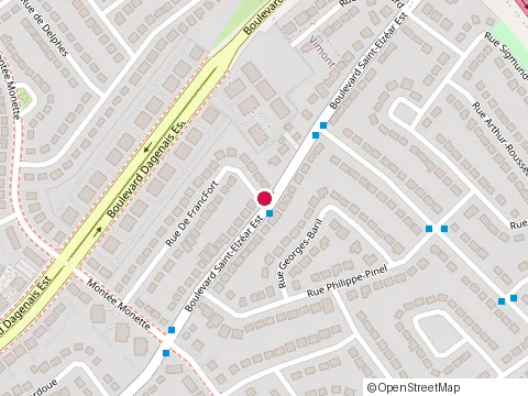 Location of Danse Trielle at 412 Rue de Francfort, Laval