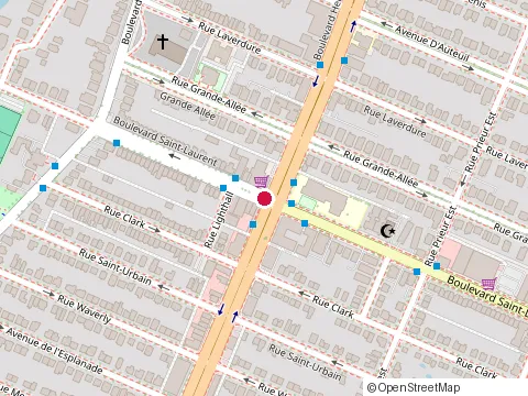 Location of Dorion J Maurice Assurances at 10733 boulevard Saint-Laurent, Montréal