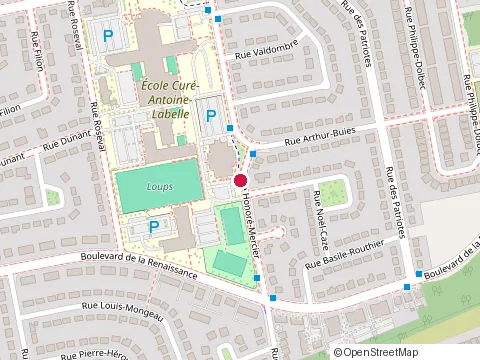 Location of Ecole le Baluchon at 2475 Rue Honore-Mercier, Laval